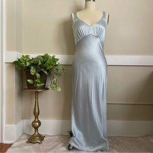 Reformation Daytona Silk Dress in light blue